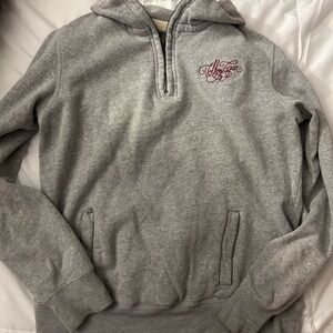 MV Sport Heather Gray Zip-Up Sweater with Embroidery Volkswagen gear